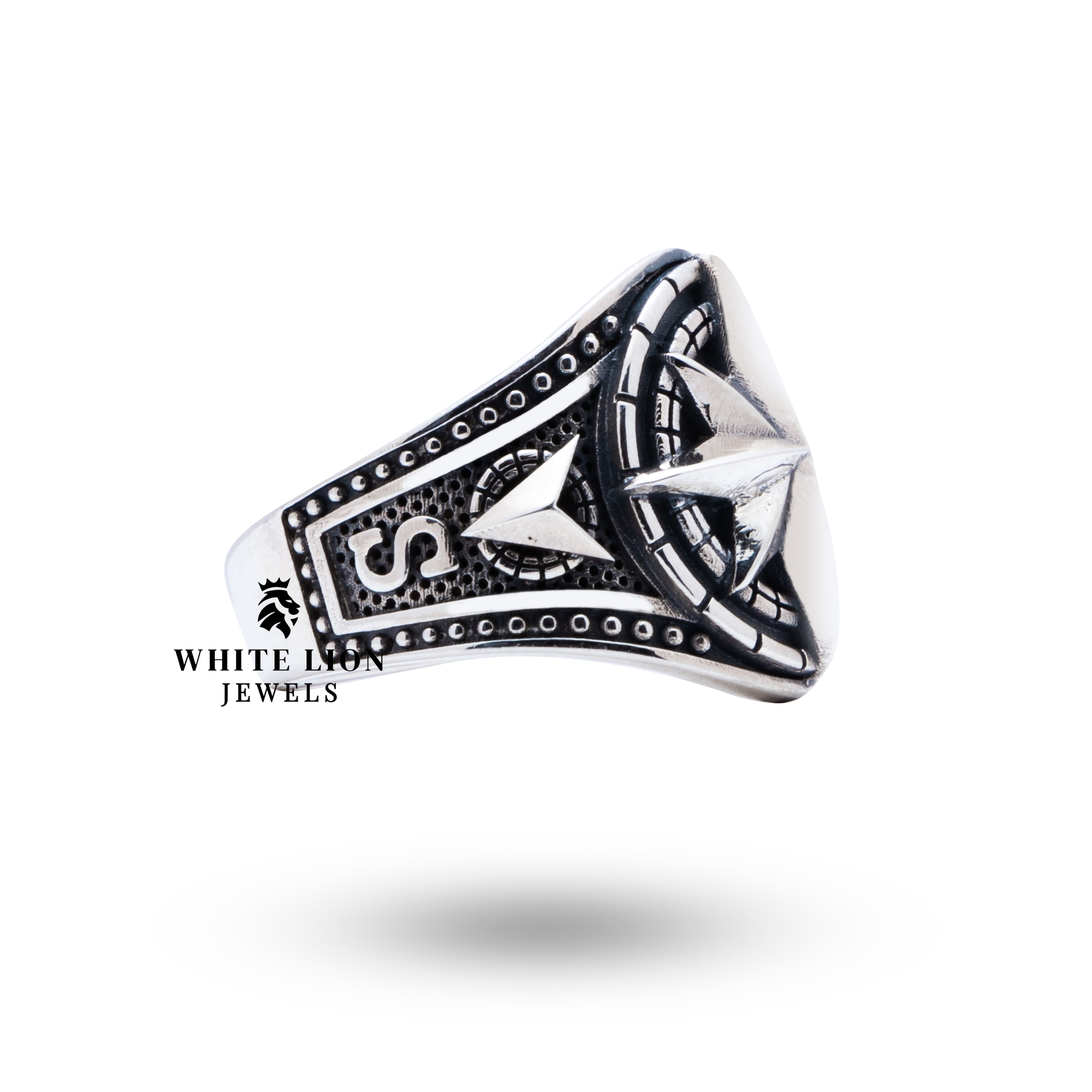 North Star 925 Sterling Silver Ring worn on a hand, highlighting its elegant and minimalistic style