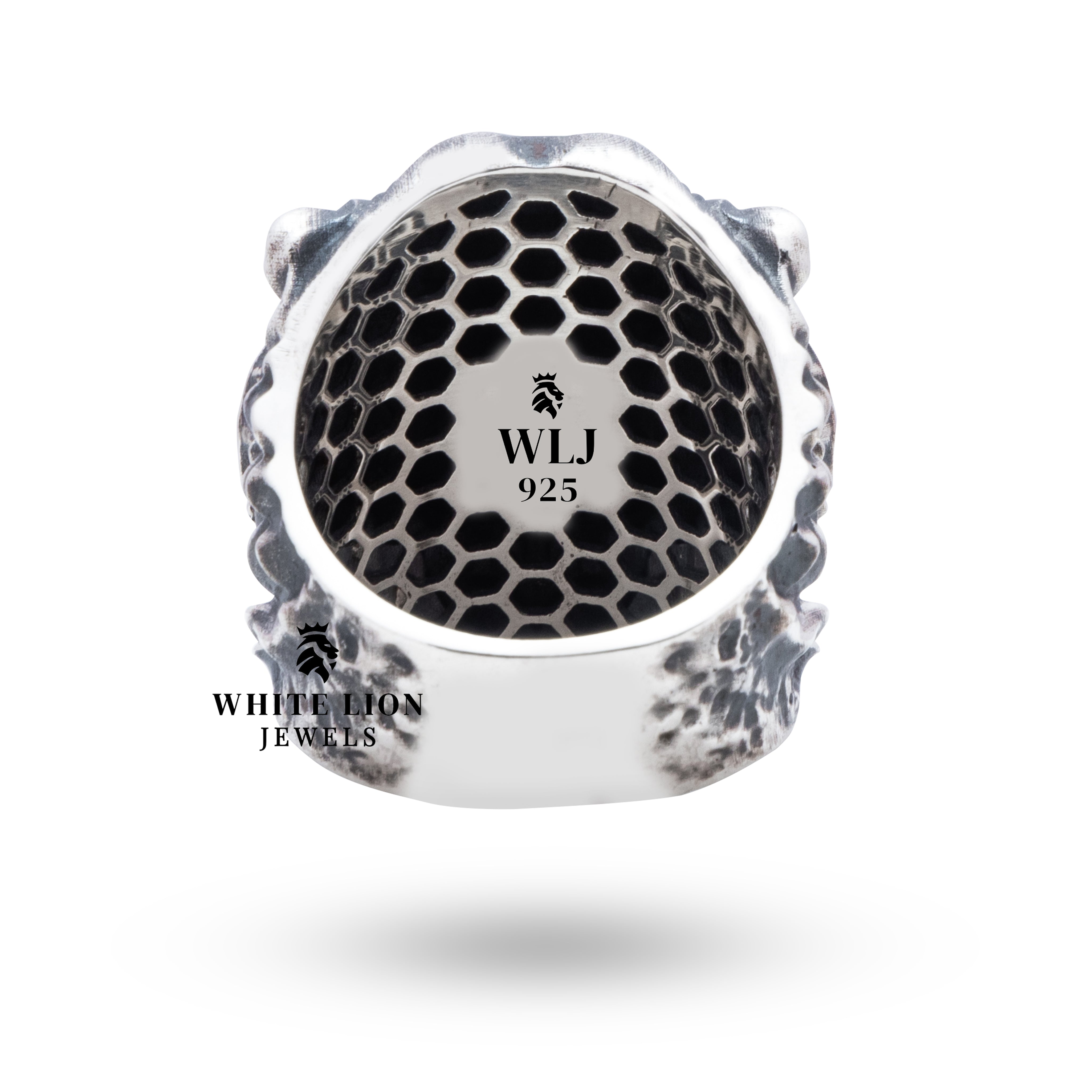 Classic Tiger 925 Sterling Silver Ring presented in an elegant White Lion Jewels box.