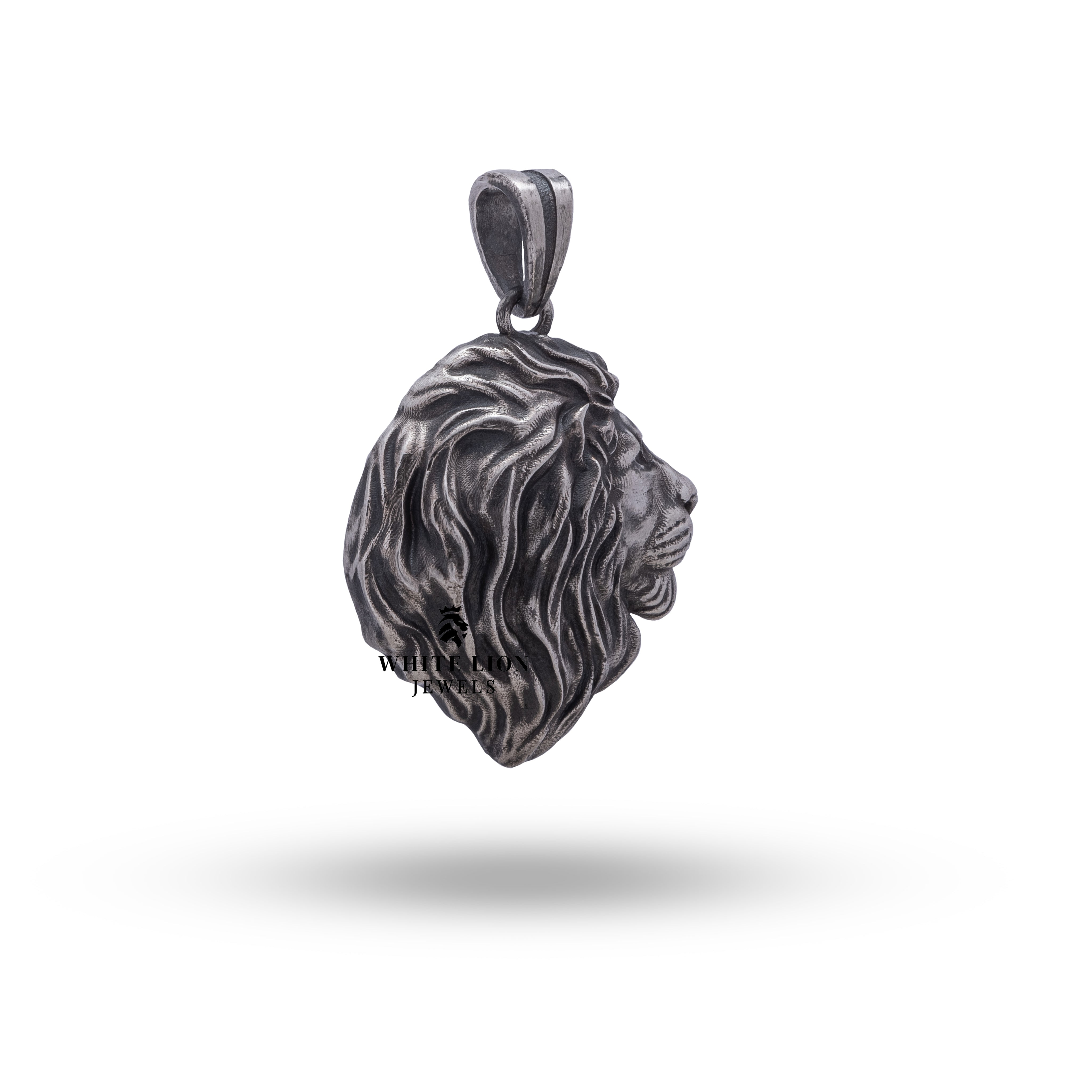 African Lion King Leo Cat Animal 925 Sterling Silver Pendant