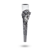 Luxurious Medusa 925 Sterling Silver Hookah Mouth Tip with Oxidized Finish