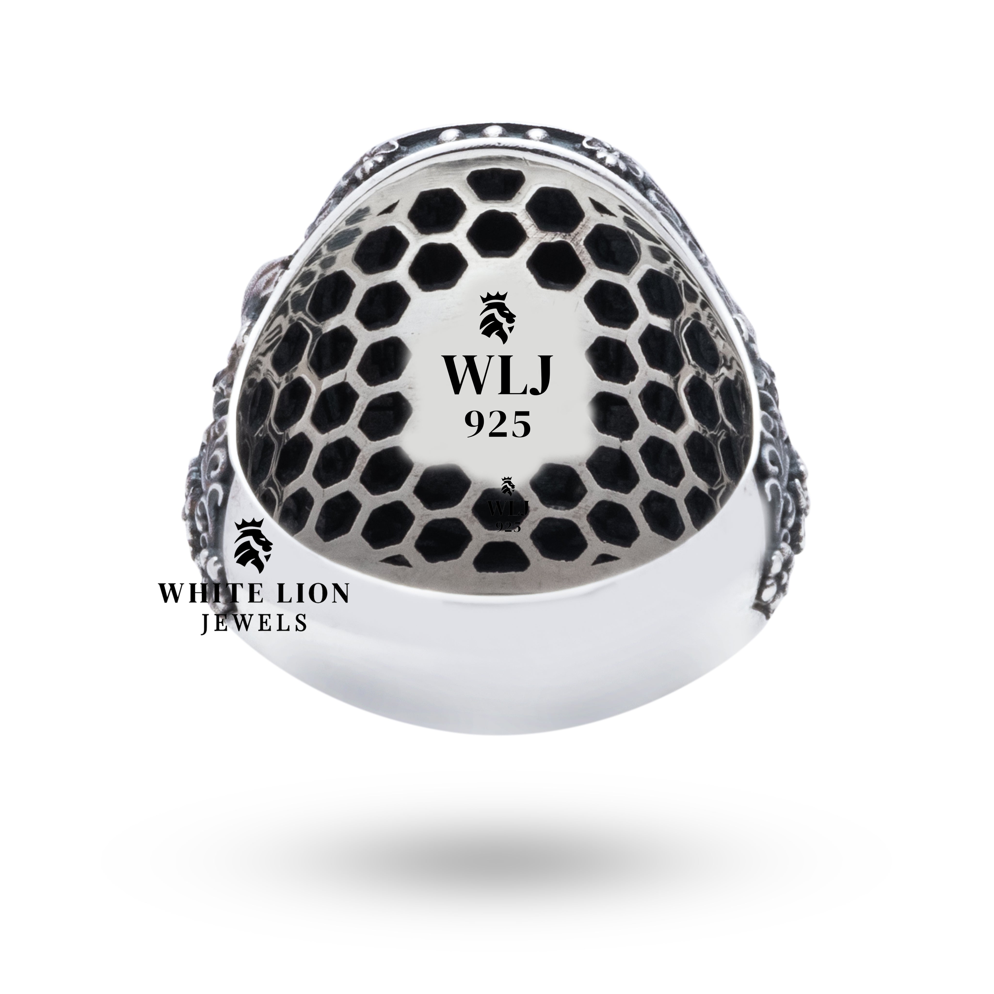 Packaged Oval Signet 925 Sterling Silver Ring by White Lion Jewels