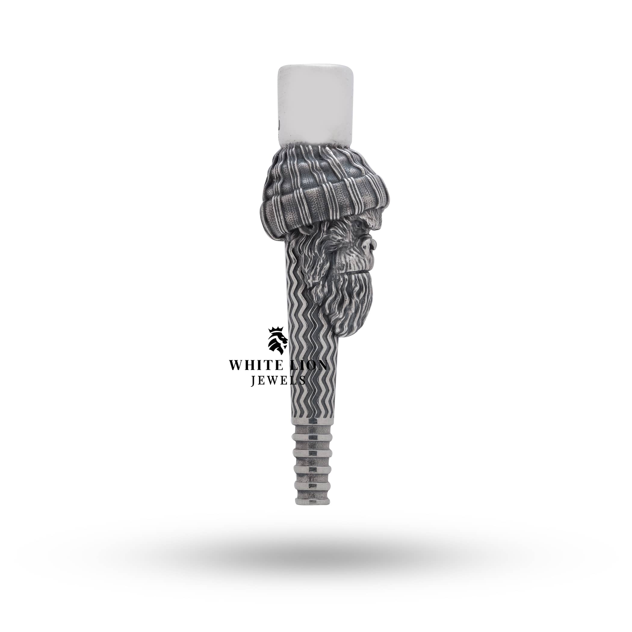 Luxury Oxidized Silver Hookah Filter Design