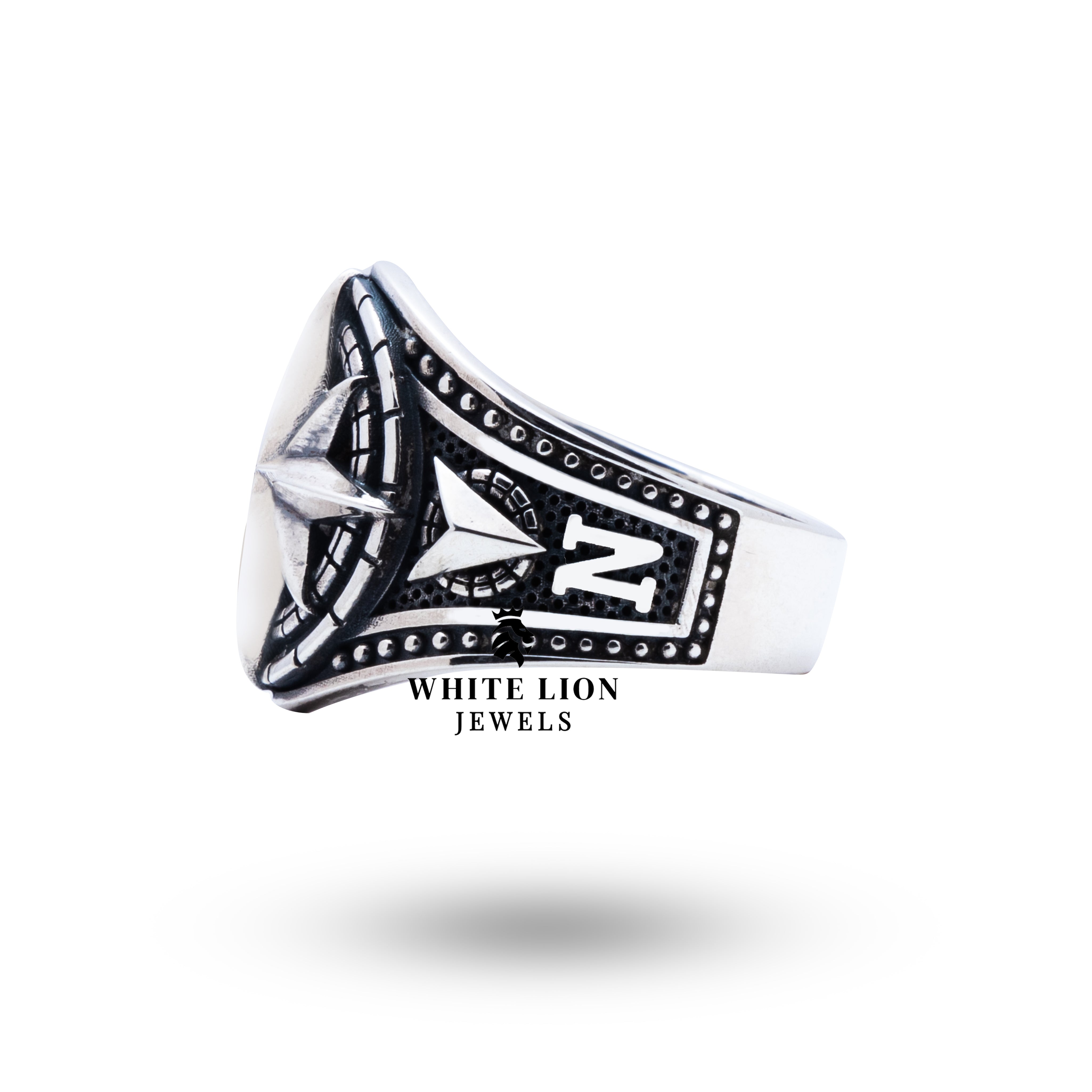 North Star 925 Sterling Silver Ring paired with a formal outfit from White Lion Jewels