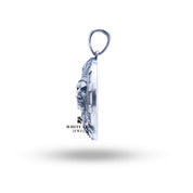 Model wearing the American Indian 925 Sterling Silver pendant, paired with a simple outfit, highlighting its elegance.