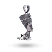 Lifestyle image showcasing the Nefertiti 925 Sterling Silver Pendant being worn, highlighting its elegance.