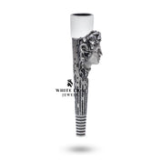 Elegant 8.5 cm Diameter Sterling Silver Hookah Mouthpiece