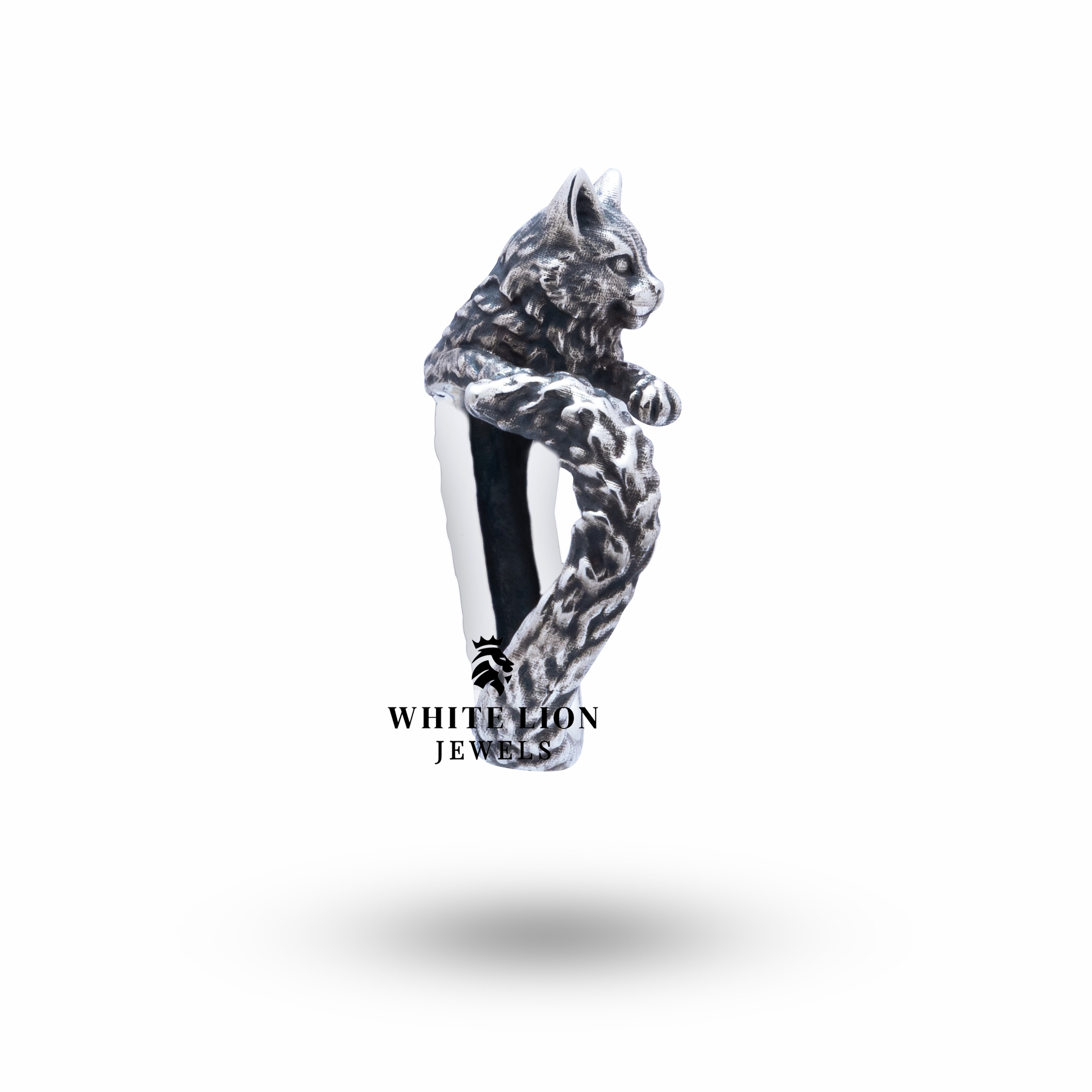 Cat 925 Sterling Silver Ring displayed on finger showcasing design and fit