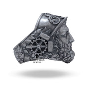 White Lion Jewels' Black Smith 925 Ring, an elegant silver accessory