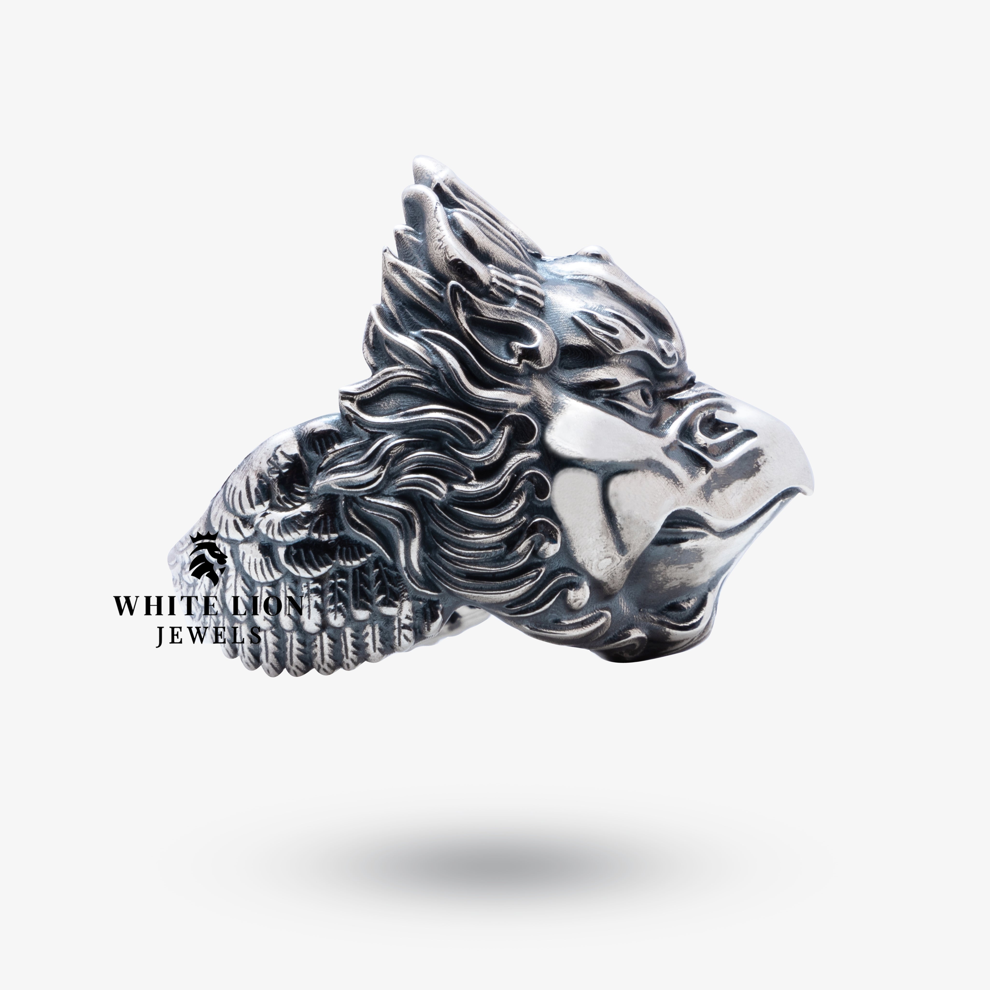 Back view highlighting artisanal craftsmanship of the oxidized silver ring