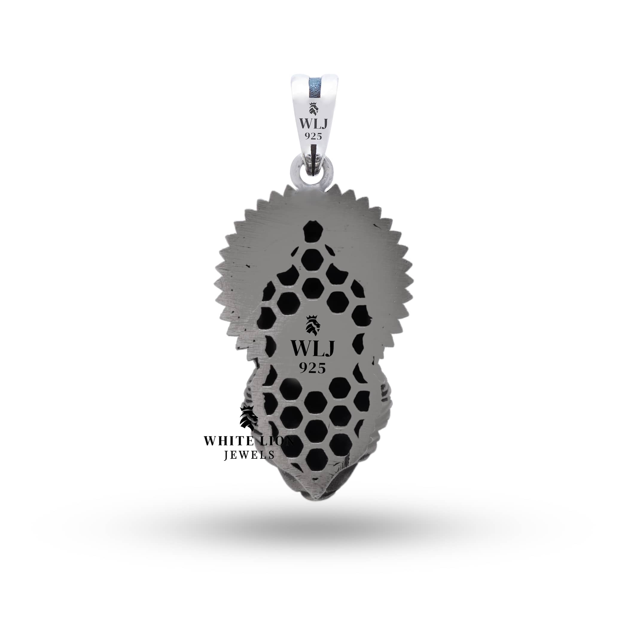 Narsimha 925 Sterling Silver Pendant on display, demonstrating its elegance and style.