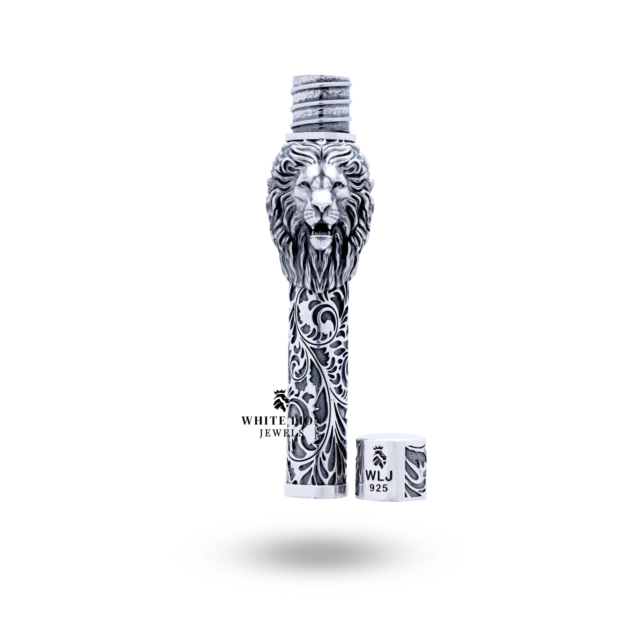 Elegant 925 sterling silver lighter by White Lion Jewels, a statement accessory