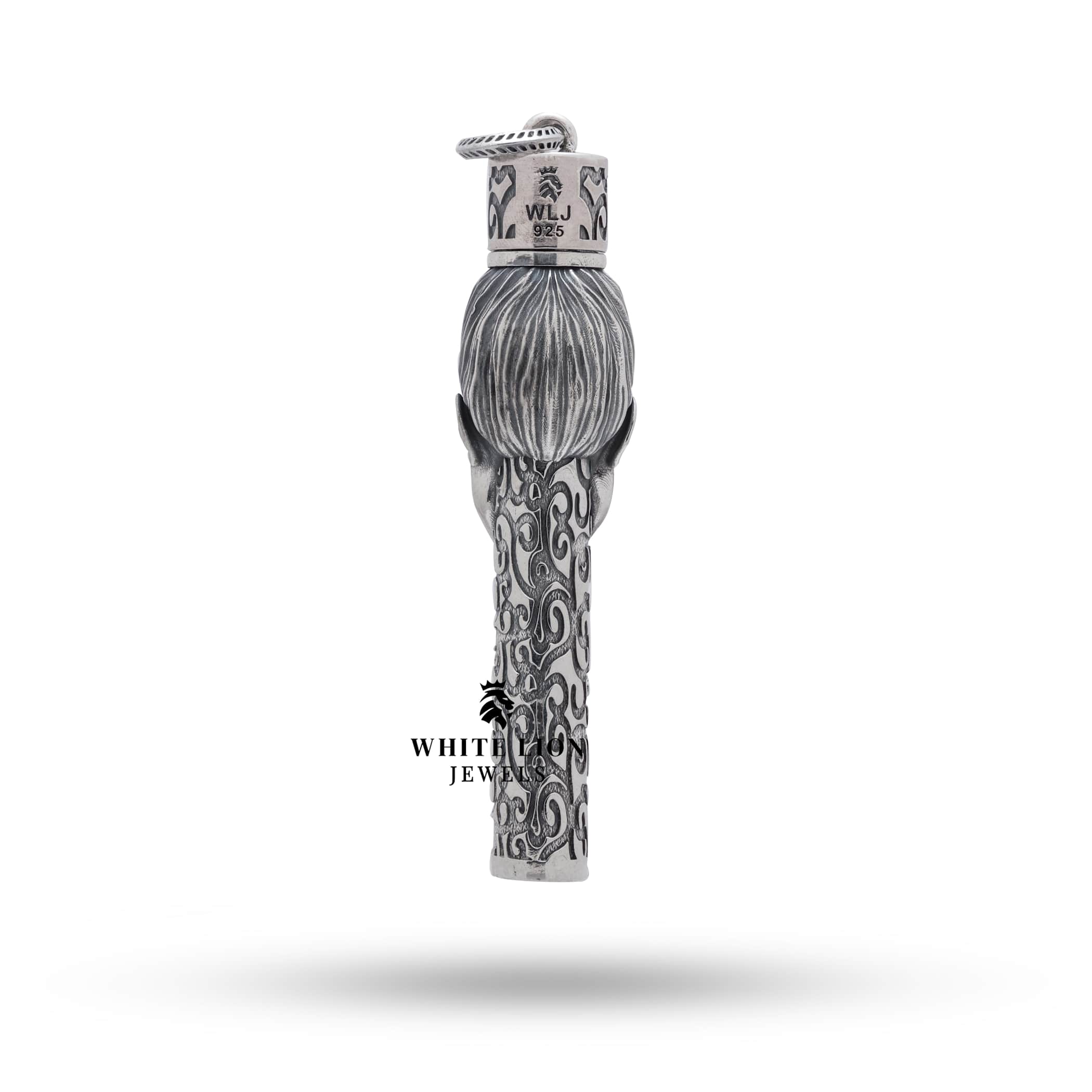 Maori 925 Sterling Silver Lighter displayed elegantly with clear protective coating showing its refined design