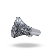 Elegant packaging for the God Jesus Savior Ring, representing the brand's luxury.