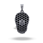 Model wearing Greek Zeus 925 Sterling Silver Pendant showcasing elegant style and design