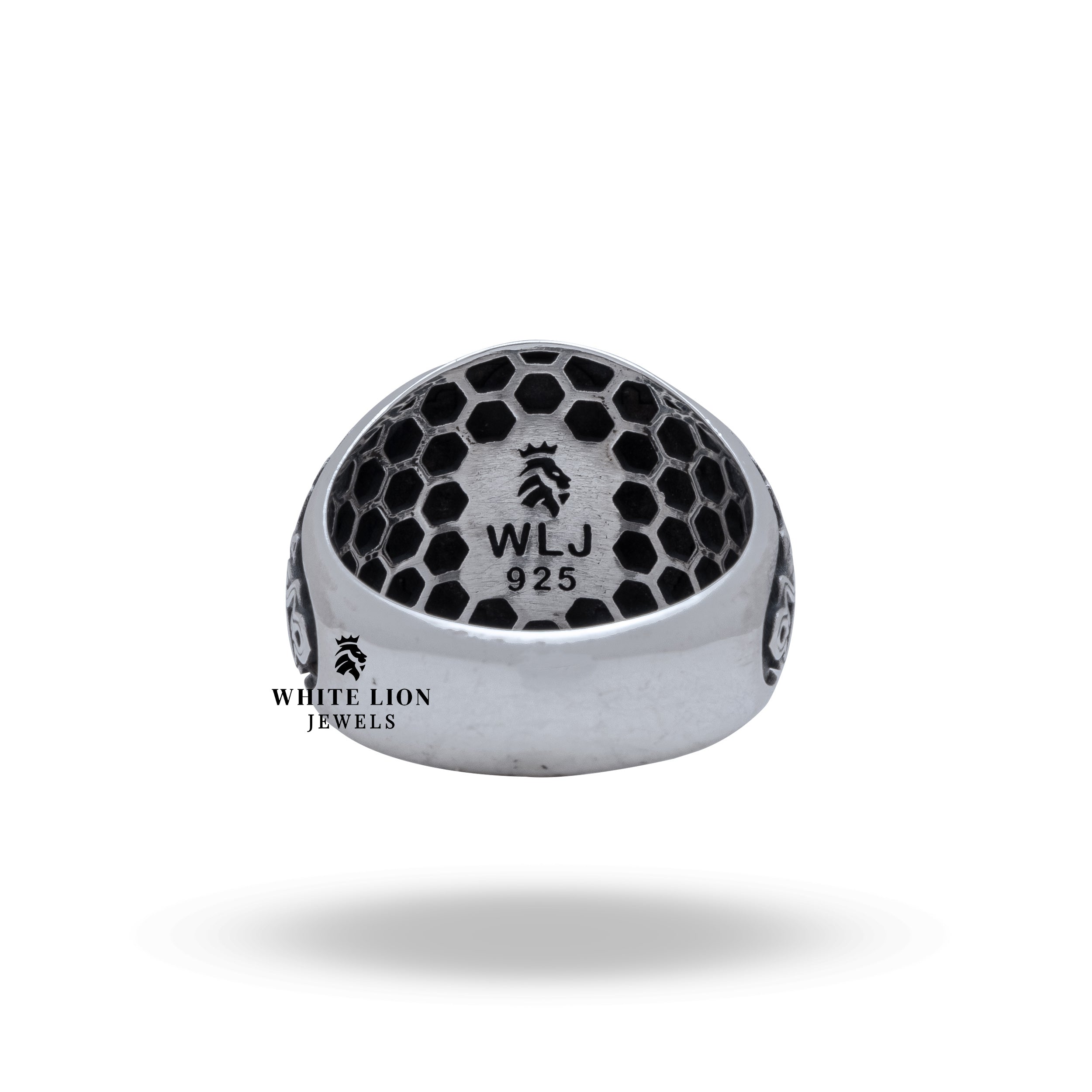 Display setting of Saint Benedict 925 Sterling Silver Ring, capturing the refined elegance and intricacy of the piece.