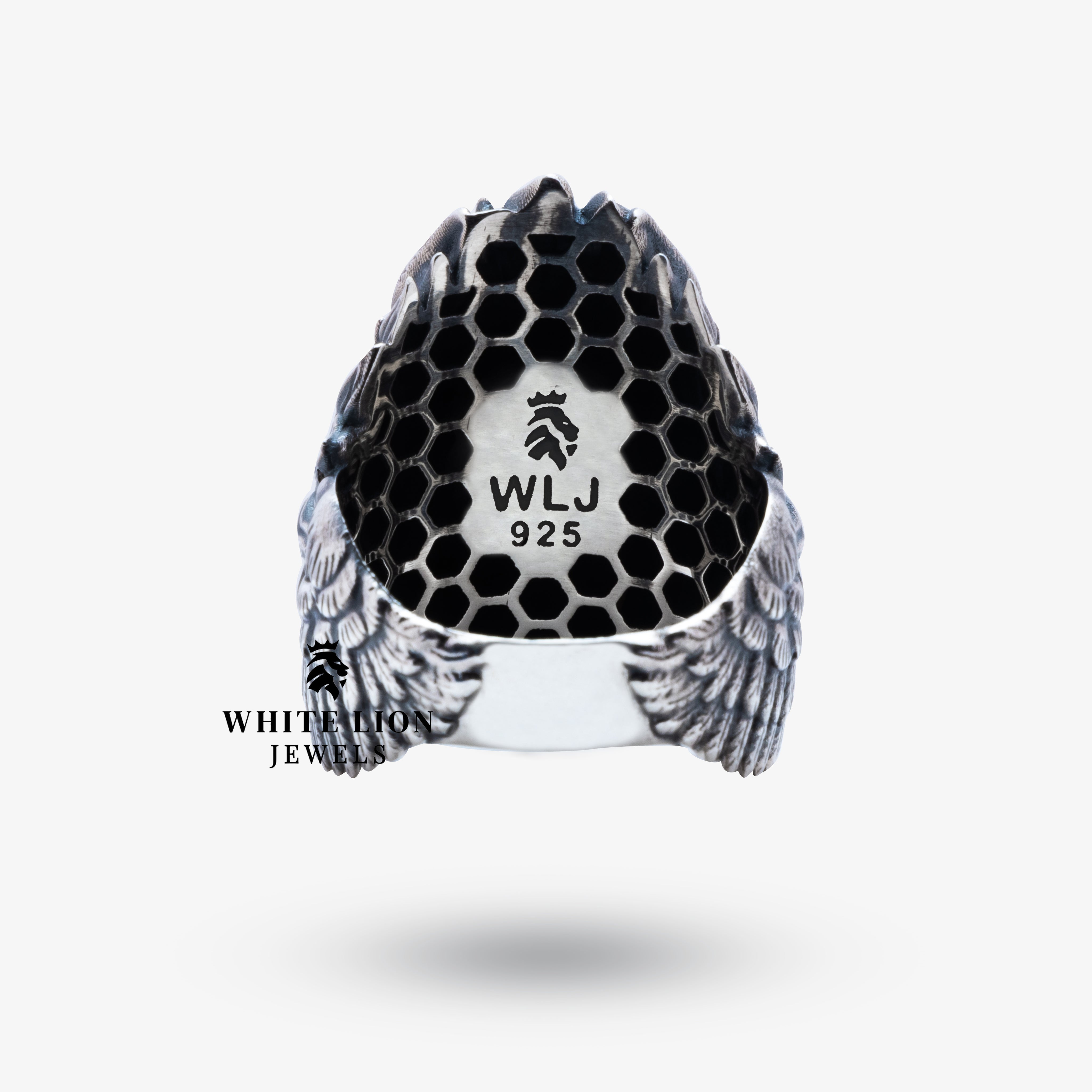 Garuda 925 Sterling Silver Ring presented in luxury box by White Lion Jewels