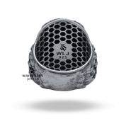 Artisan-crafted Black Smith silver ring with unique texture and style