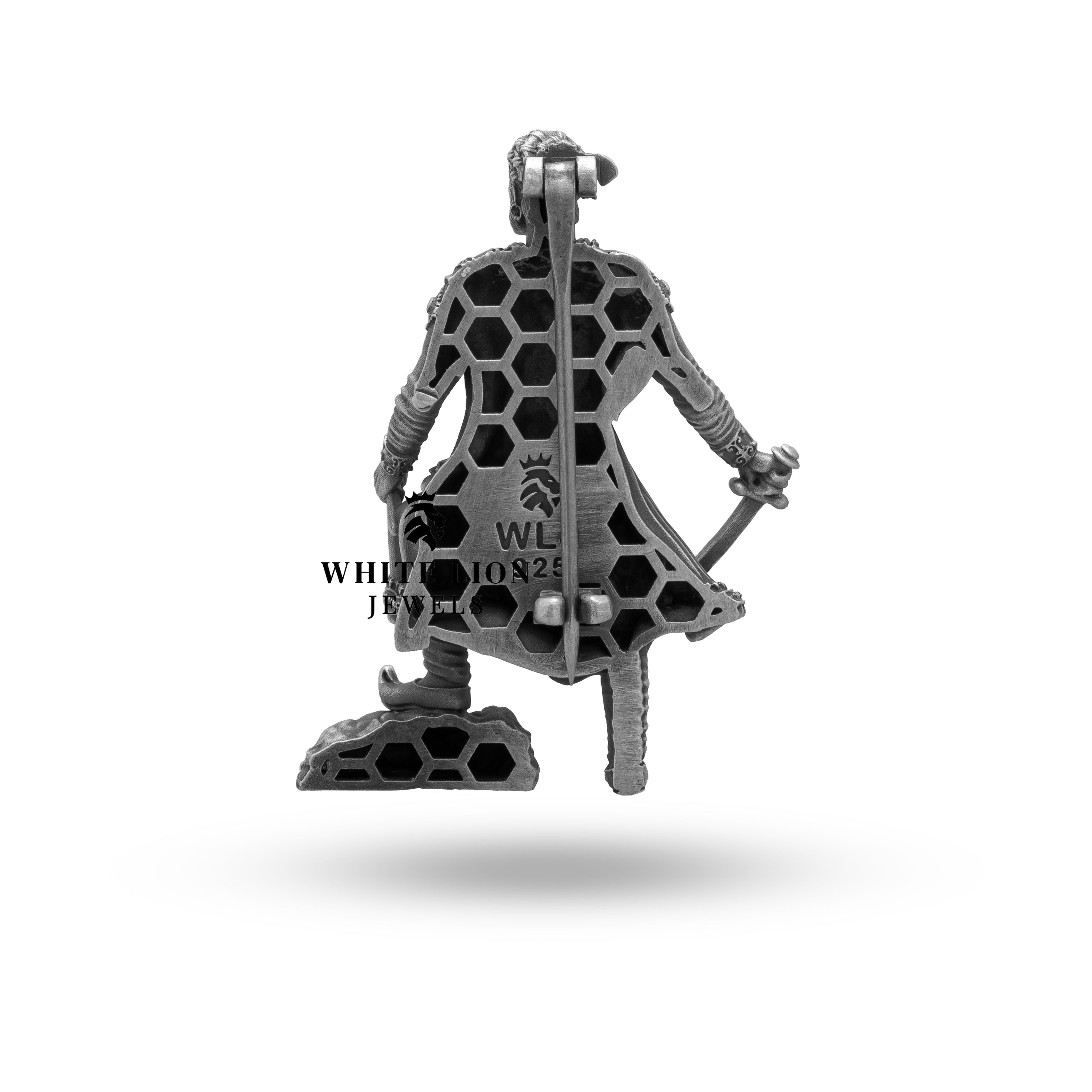 Heritage Shivaji Maharaj Brooch | 925 Sterling Silver | Artisan Crafted | Timeless Elegance