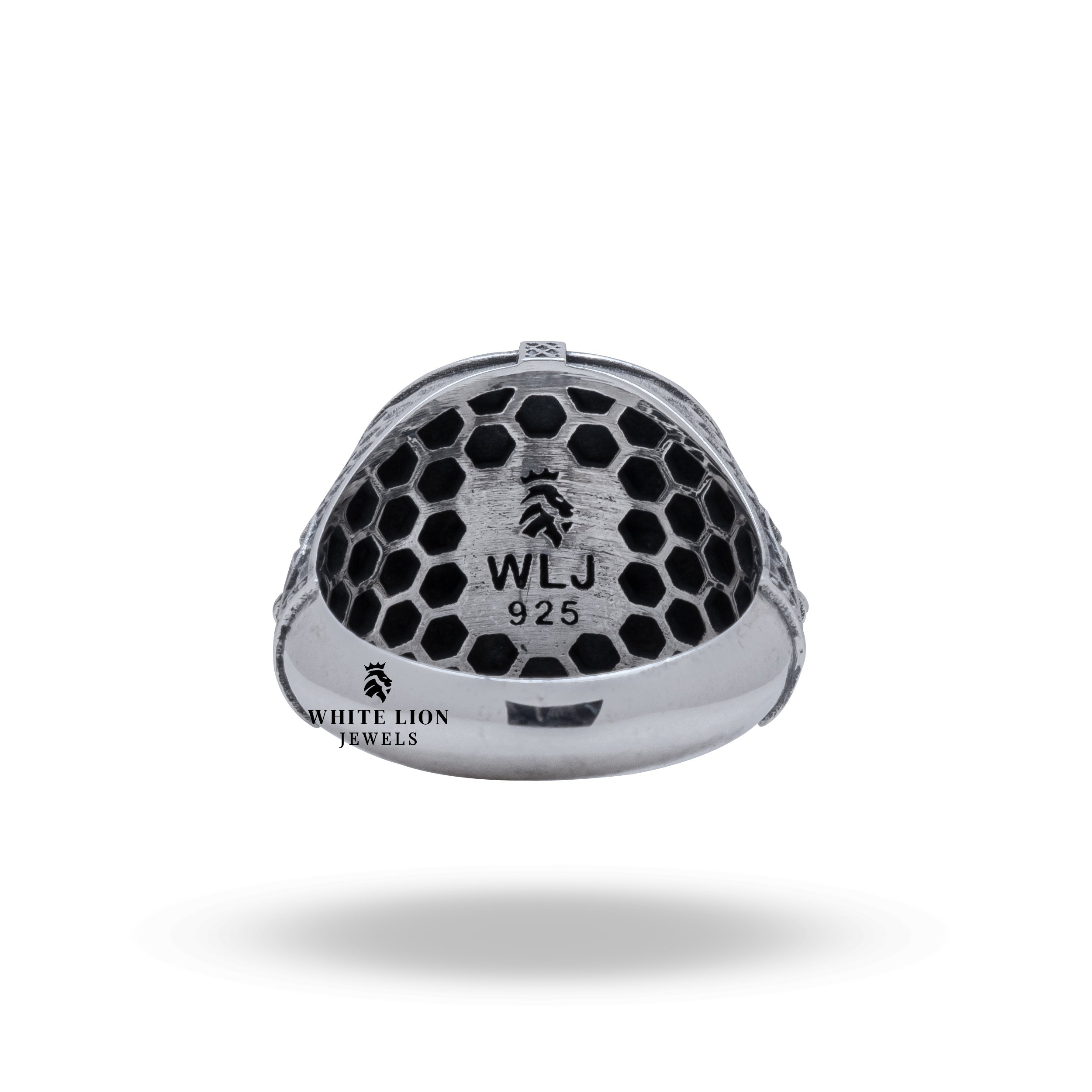 God Jesus Savior Ring part of White Lion Jewels collection, emphasizing its spiritual essence.