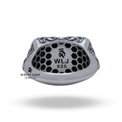 Packaging of the Last Supper Jesus Christ 925 Sterling Silver Ring by White Lion Jewels, designed for gift presentation.