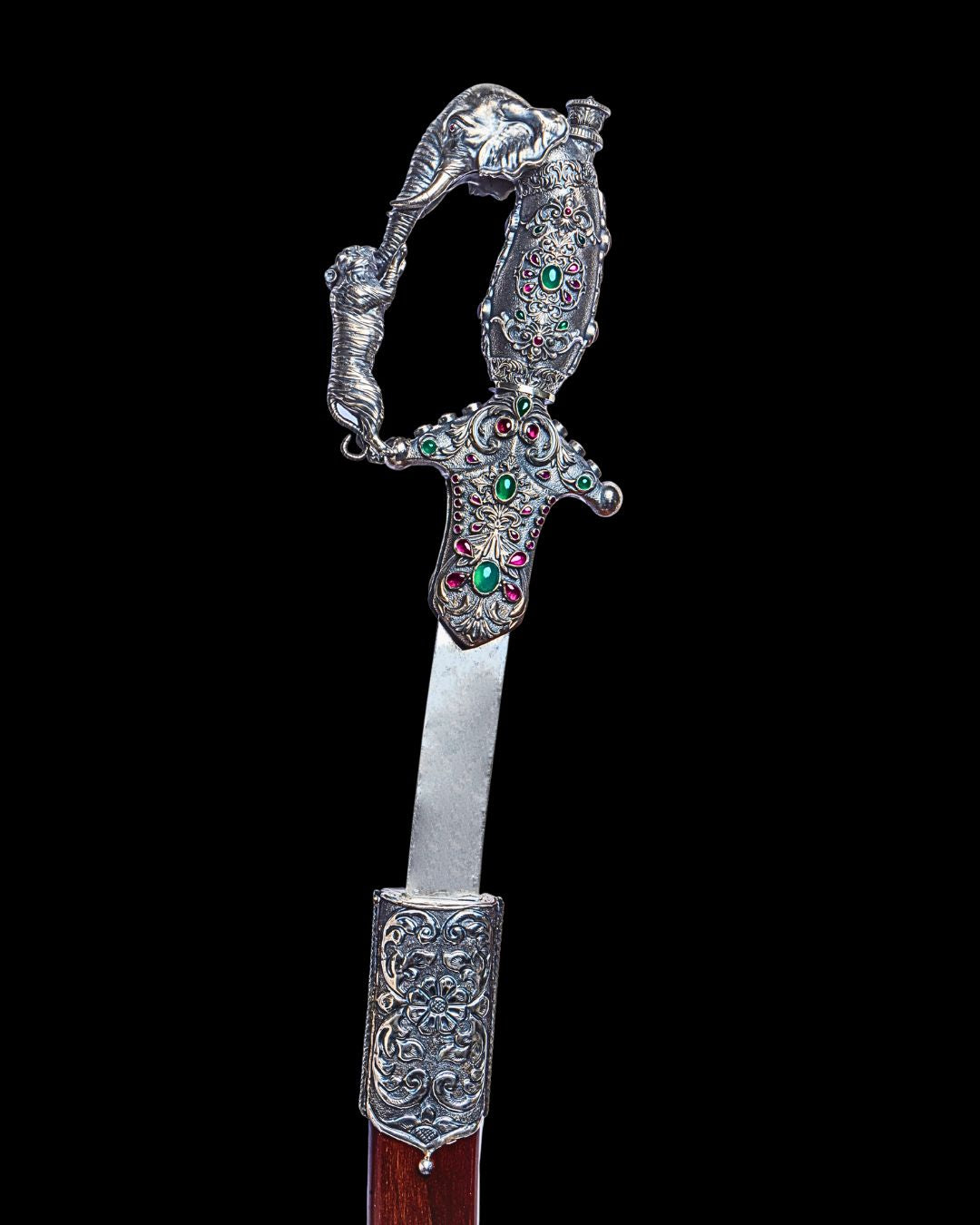 Front view of Eagle 925 Sterling Silver Lighter showcasing oxidized silver finish