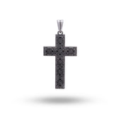 Celtic Cross pendant in 925 sterling silver with oxidized finish, designed by White Lion Jewels