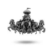 Krishna Chariot Horse Brooch | 925 Sterling Silver | Handcrafted Elegance | Cultural Jewelry Gift