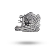 Luxury 3D Panther Artistic 925 Sterling Silver Belt Buckle with oxidized finish