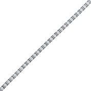Classic Cubic Box Chain in 925 Sterling Silver showcasing its elegant design.