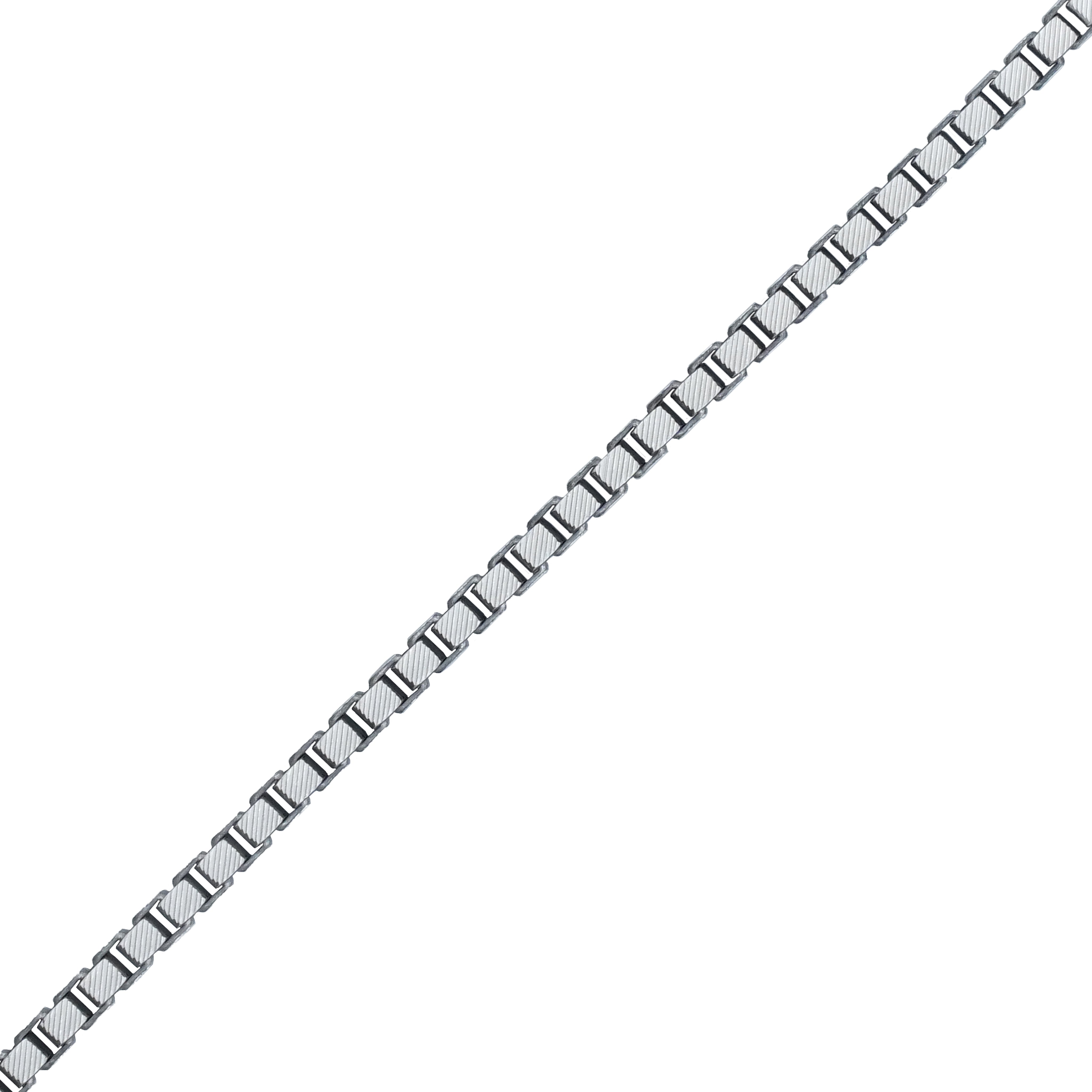 Classic Cubic Box Chain in 925 Sterling Silver showcasing its elegant design.