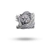 Elegant 3D Panther Brooch made of 925 Sterling Silver, showcasing artisan craftsmanship.