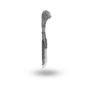 Front view of the Sangrami Katar 925 Sterling Silver Vintage Royal Lion Dagger, showcasing intricate designs.