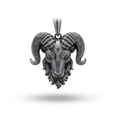 925 Sterling Silver Pendant with Ram Head, Zodiac Capricorn Theme