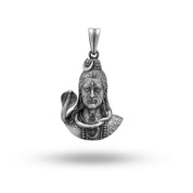 Lord Shiva sterling silver pendant with oxidized finish by White Lion Jewels
