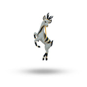 Deer Animal Brooch with Cubic Zirconia, Gold Plated Sterling Silver