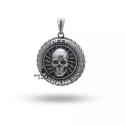 Front view of Deep Darkness 925 Sterling Silver Pendant showcasing oxidized finish