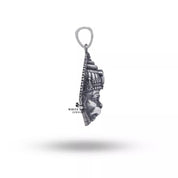 Spiritual 925 Sterling Silver Pendant - Hanuman Face with Oxidized Silver