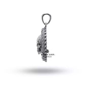 Back view of Deep Darkness 925 Sterling Silver Pendant displaying sleek design