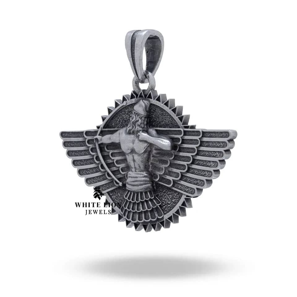 Oxidized silver pendant showing clear protective coating and artisan quality