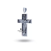 Elegant Sterling Silver Cross Pendant Featuring St Michael