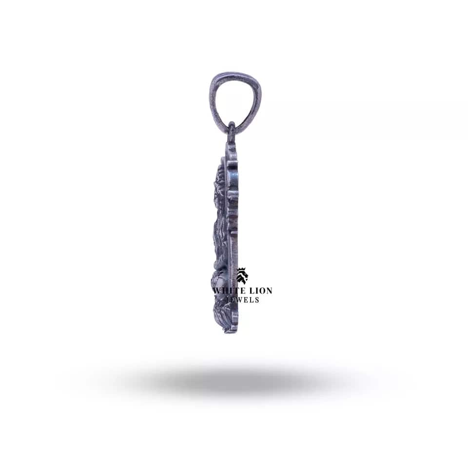 Nickel Free 925 sterling silver pendant with clear protective coating featuring Buddha design.