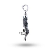 Isis Winged Egyptian 925 Sterling Silver Pendant worn on a chain, highlighting its elegant, historical aesthetic.