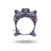 Intricately designed mystical ring in 925 sterling silver by White Lion Jewels