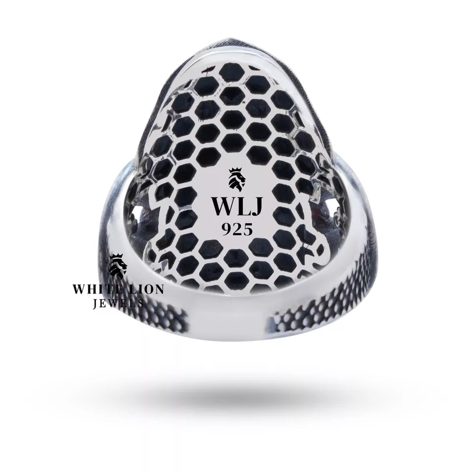 Elegant Greek Athena 925 Sterling Silver Ring, ideal for formal wear