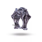 Luxury goth-inspired sterling silver ring with bold aesthetic