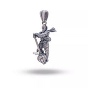 Divine Hanuman Pendant in 925 Sterling Silver with oxidized finish by White Lion Jewels