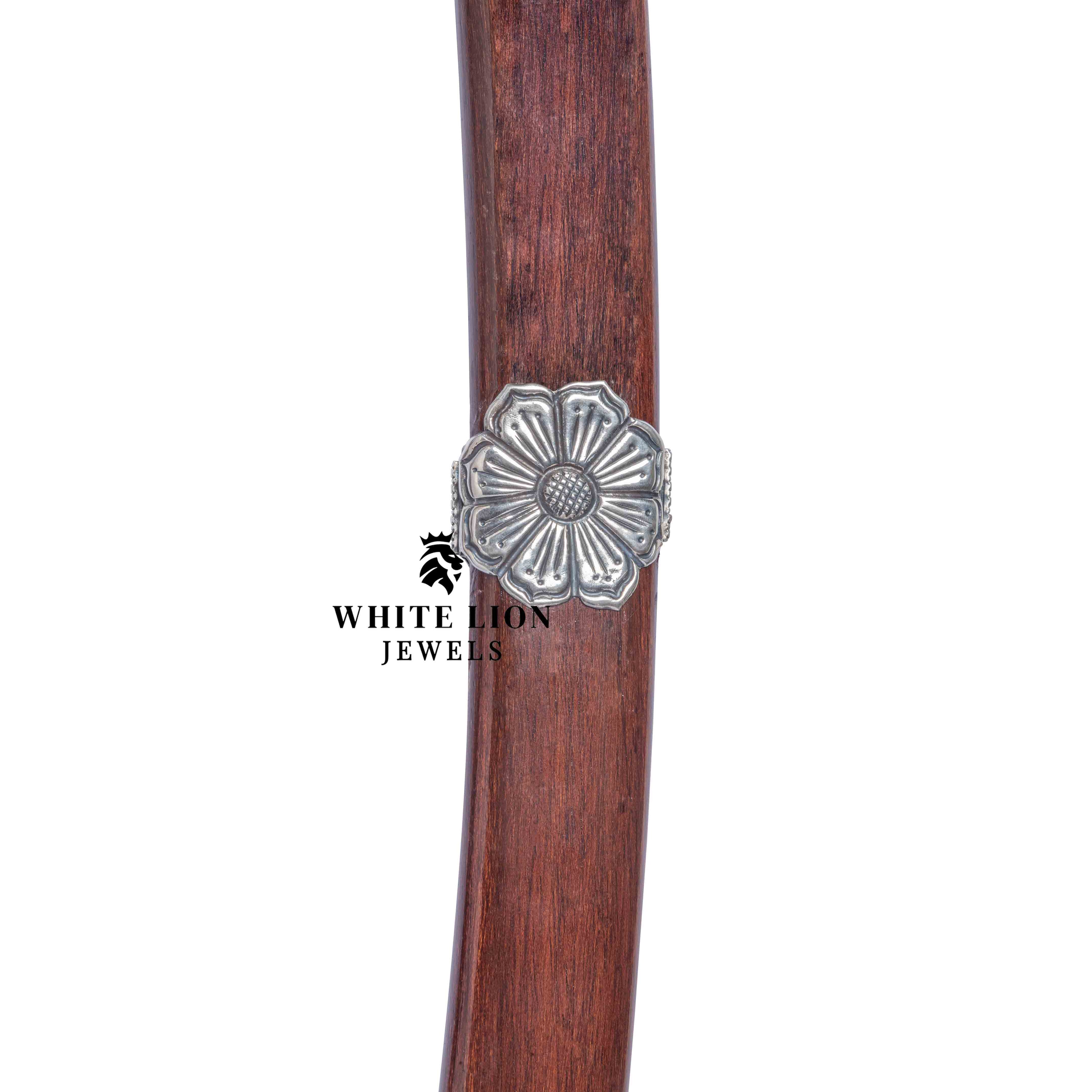 Full length display of the Gaj-Gamini Sword, a luxurious decorative piece.