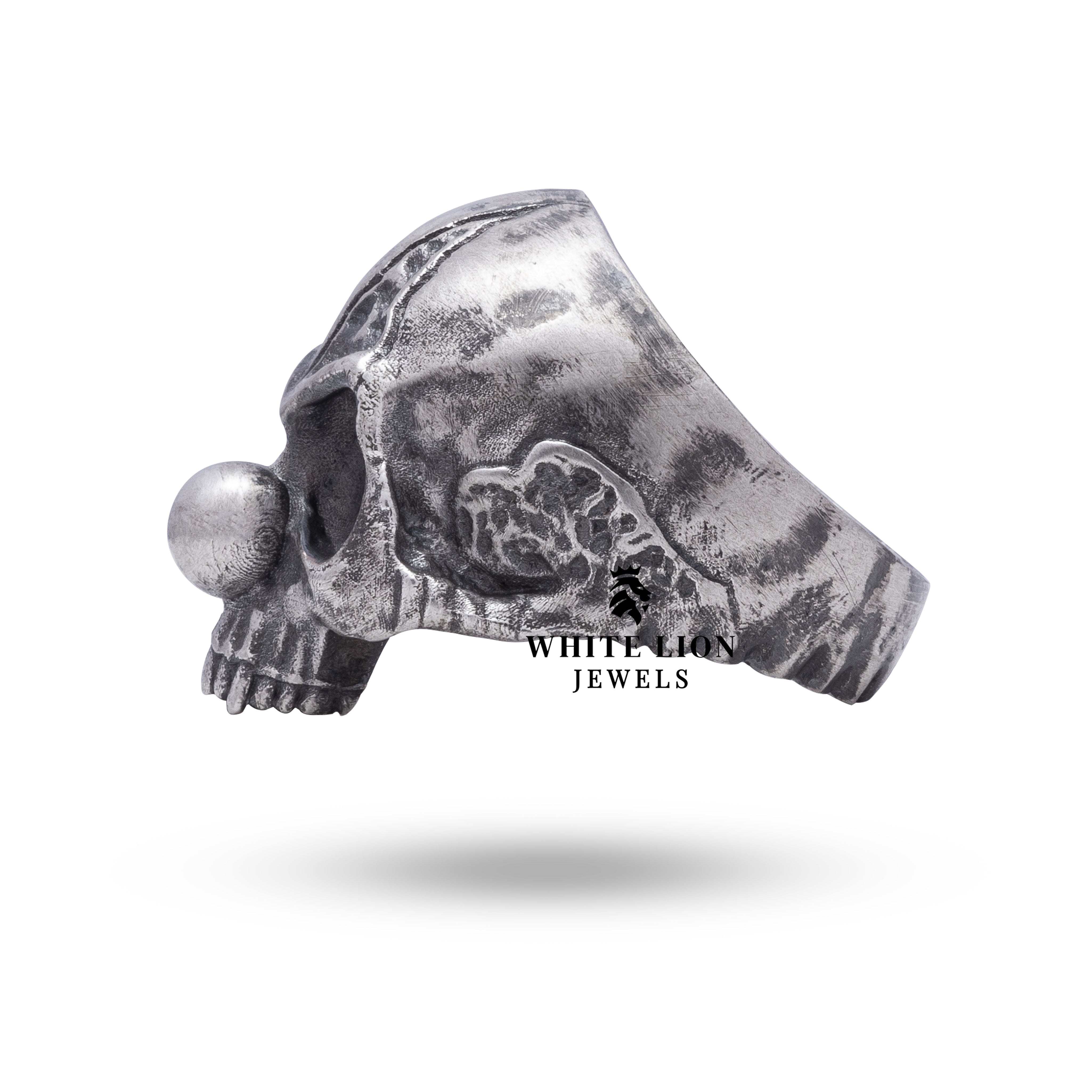Artistic Evil Clown Skull Ring in Sterling Silver