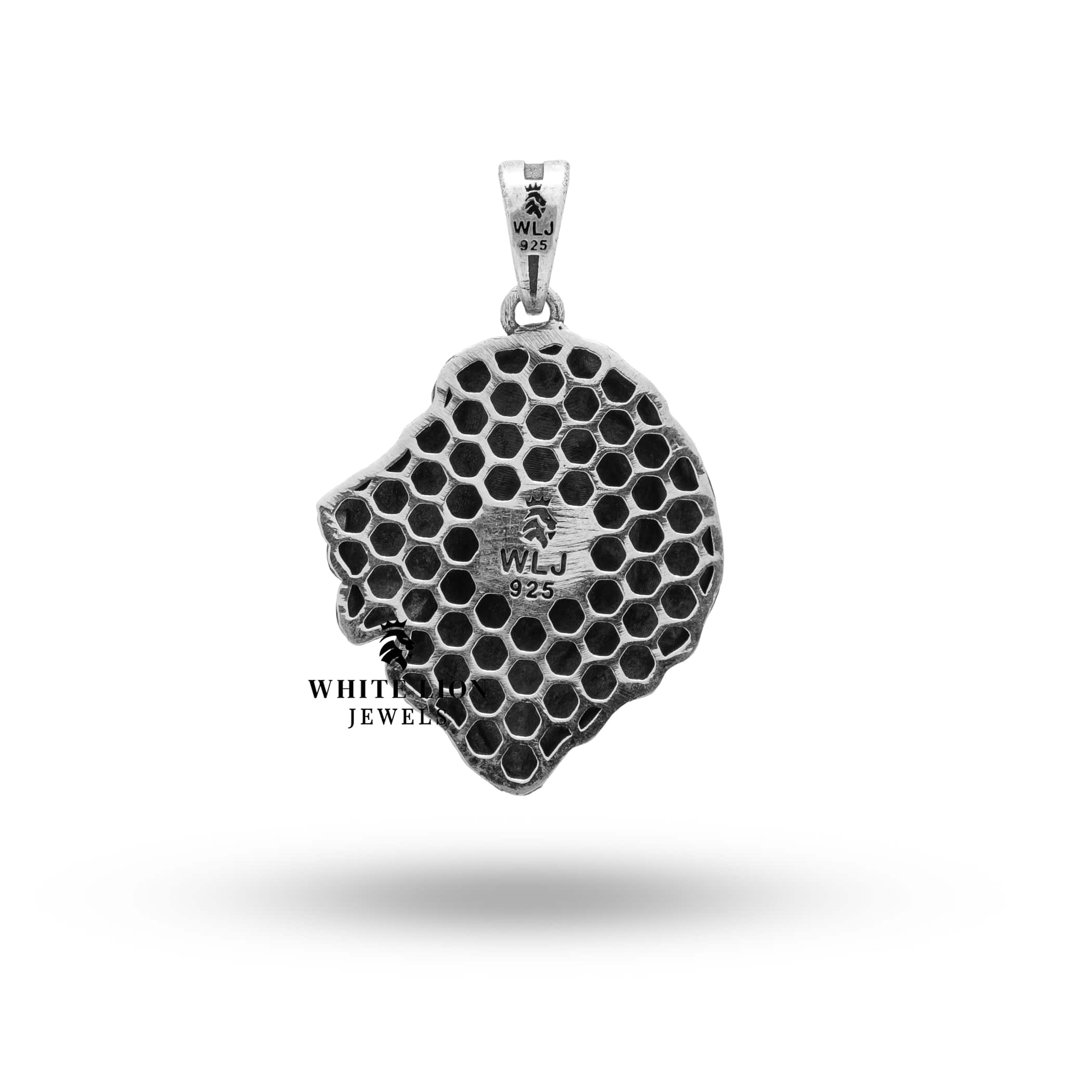 Styled image showing the African Lion King Leo Pendant on a chain, paired with a fashionable outfit for a luxury look.