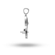 Elegant Hamsa Hand Pendant in oxidized 925 Sterling Silver